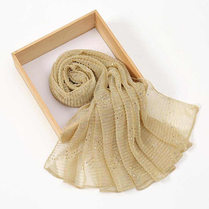 Glitter Women Hijabs With Rhinestone Islamic Sequins Long Shawl Head Scarf Female Full Cover Wrap Hijab Plain Muslim Headscarf