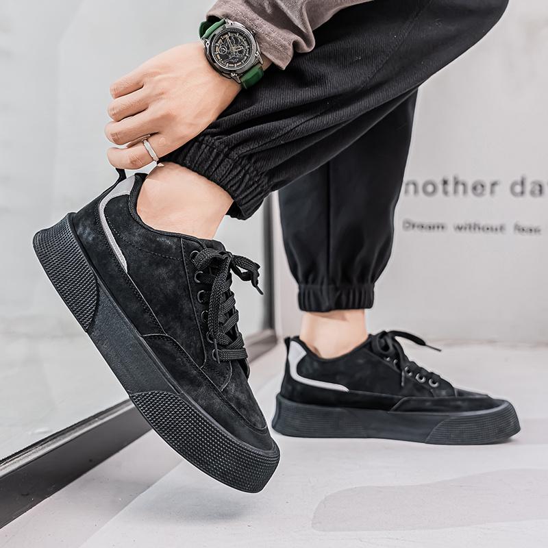 Height-increasing Platform Skateboard Shoes for Men Classic Gray Breathable Sneakers Men N-slip Outdoor Casual Sport Shoes Men