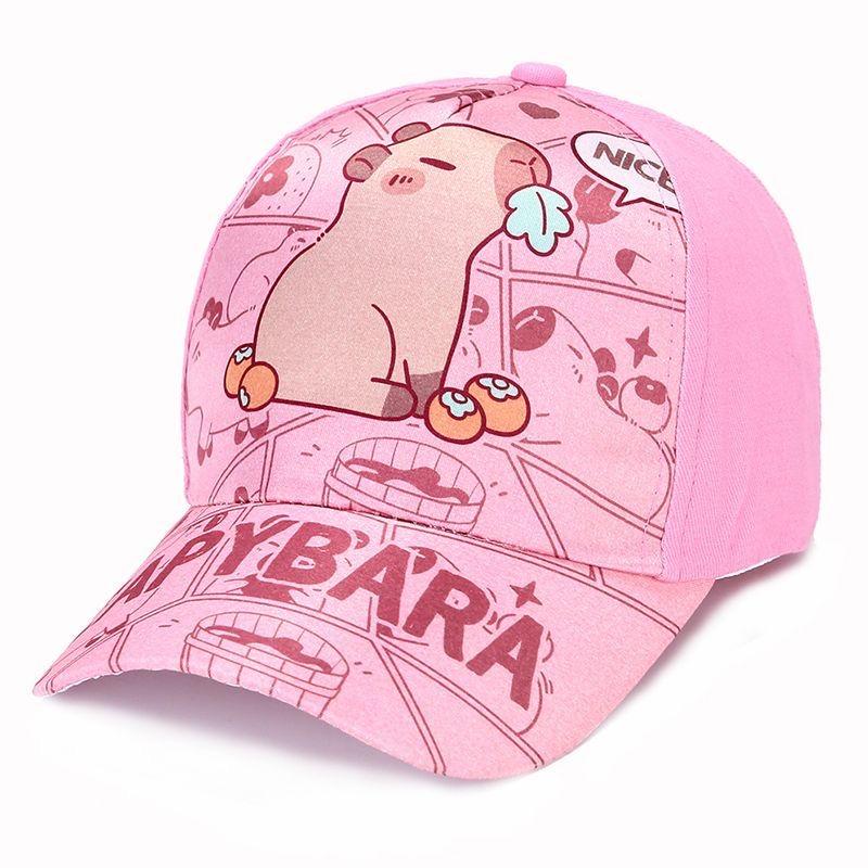 Gorąca Wyprzedaż Dziecięca Czapka z Nadrukiem Kapibary Kreskówkowa Czapka dla Chłopców Dziewczynek Outdoorowa Osłona Przeciwsłoneczna Urocza Czapka Kapibara Urocza Dziecięca Czapka Baseballowa