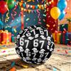 1pc Hands Numbers Theme Soccer Ball Football, Size 5, Lightweight PVC, Outdoor Training Soccer Ball,Gift C6552