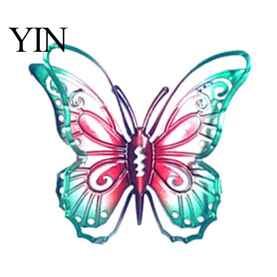 Waterproof Metal Wall Ornaments Butterfly Decorations, Garden Art Sculpture, Decorative Pieces Weatherproof Hanging Decor for Patio Fence Home