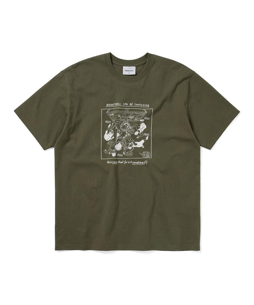 This Is Never That Confusing Basketball Tee Olive