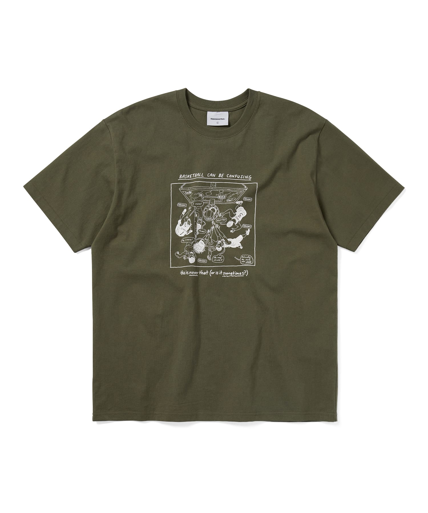 This Is Never That Confusing Basketball Tee Olive M