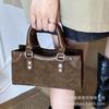 Premium hand bag portable small square bag women's 2025 new retro fashion versatile matte messenger bag shoulder bag
