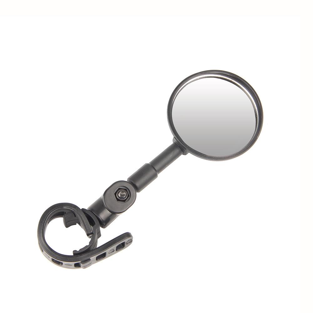 Bicycle 360° Wide Angle Rearview Mirror with Convex Lens & Silicone Handle for Mountain Bikes