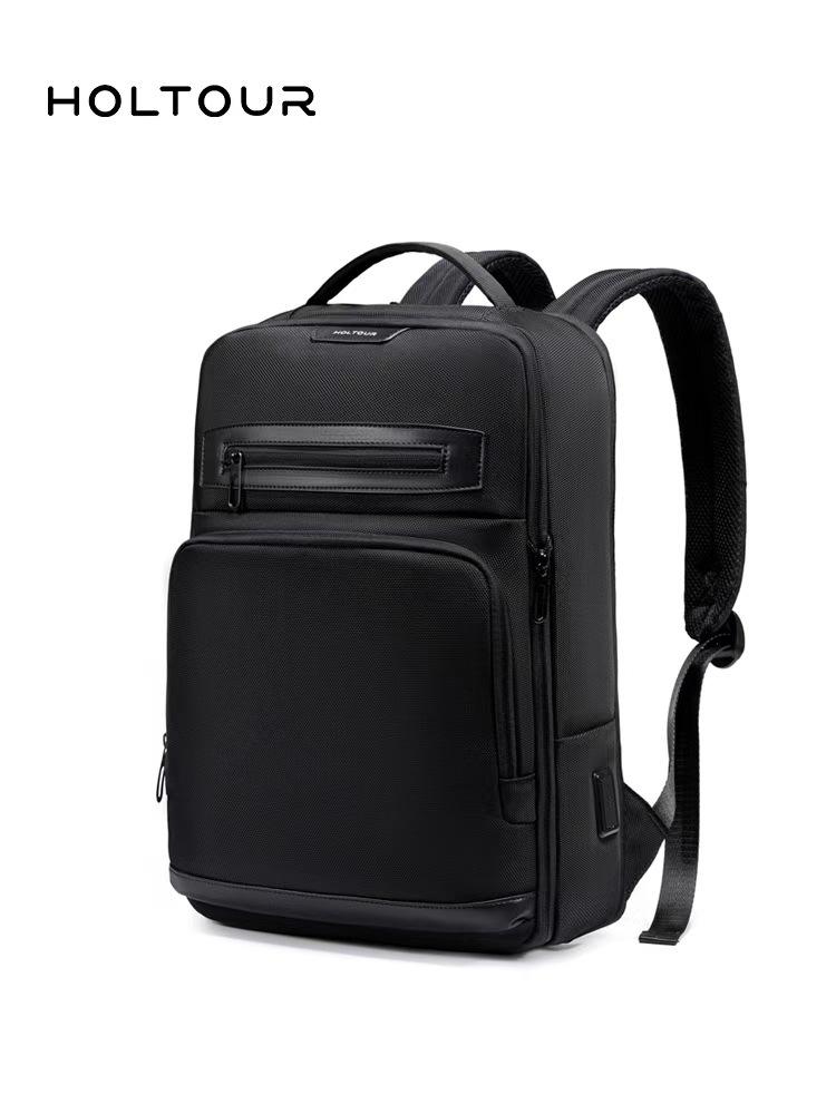 Men's High-End Expandable Backpack: Business Travel Laptop Bag, Lightweight and Stylish