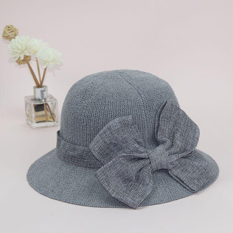 New versatile fashion bow fisherman hat children's summer basin hat foldable sunshade top hat