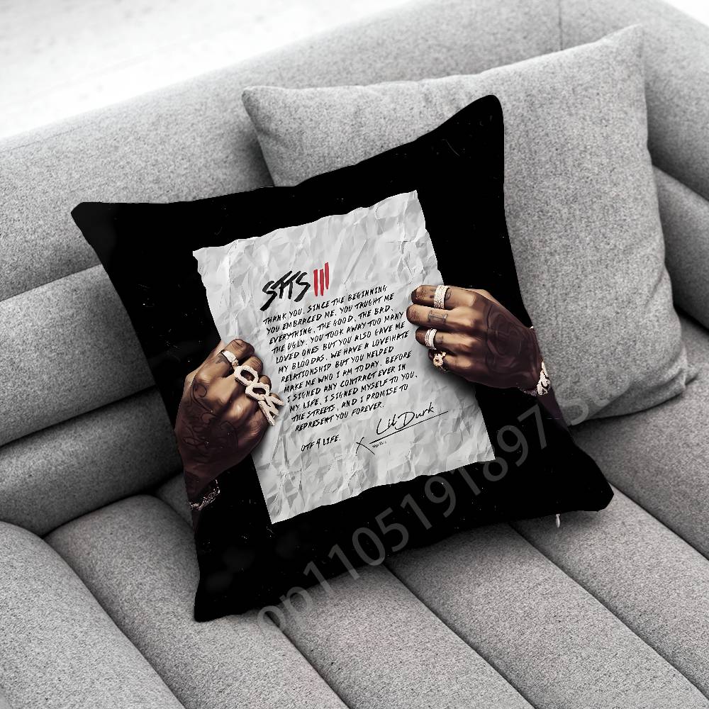 L-Lil Durk Deep Thoughts Throw Pillow Case For 50cm 30cm 55cm 45*45cm 40cm Square Bed Pillowcase Cover