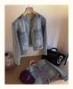 Damen Retro Koreanische Colorblock Denimjacke - 2025 Frühjahr/Herbst Kollektion, Lässige Lockere Passform, Kurze Länge
