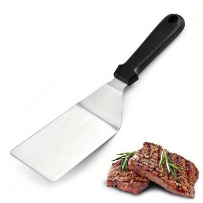 1 Adet Izgara Aksesuar Seti Profesyonel Izgara Spatulası Kazıyıcı Çevirici Paslanmaz Çelik Düz Üst Izgara Mutfak Aksesuarları Kızarmış Biftek