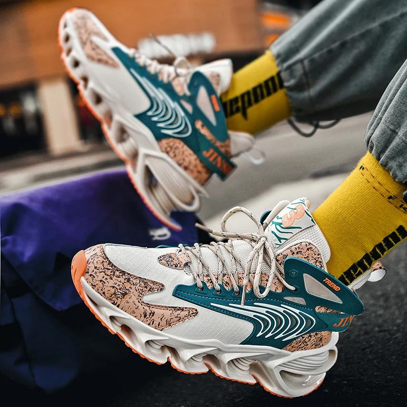 Herresko Joggesko Herre tenis Luksussko Herre casual Trainer Race Pustende mote loafers løpesko for menn