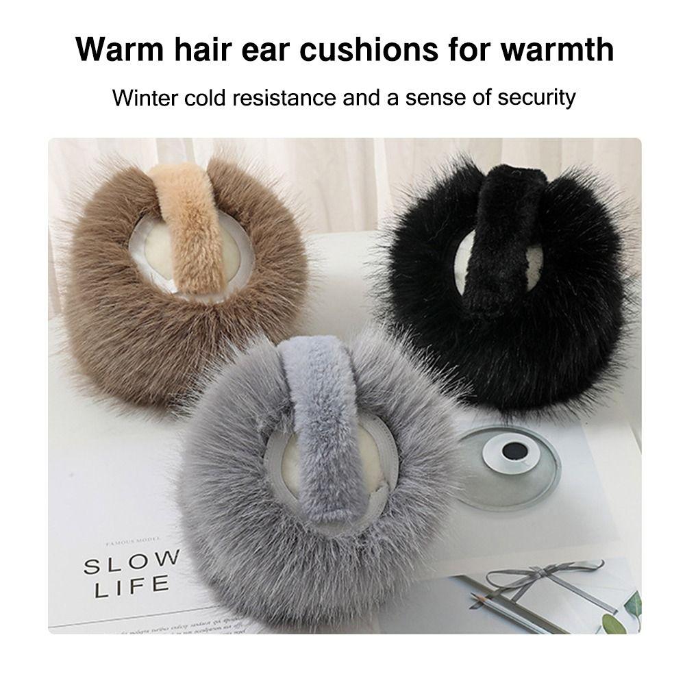 Windproof Winter Earmuffs Comfortable Plush Ear Covers Fashion Fluffy Earflaps  for Cold Weather