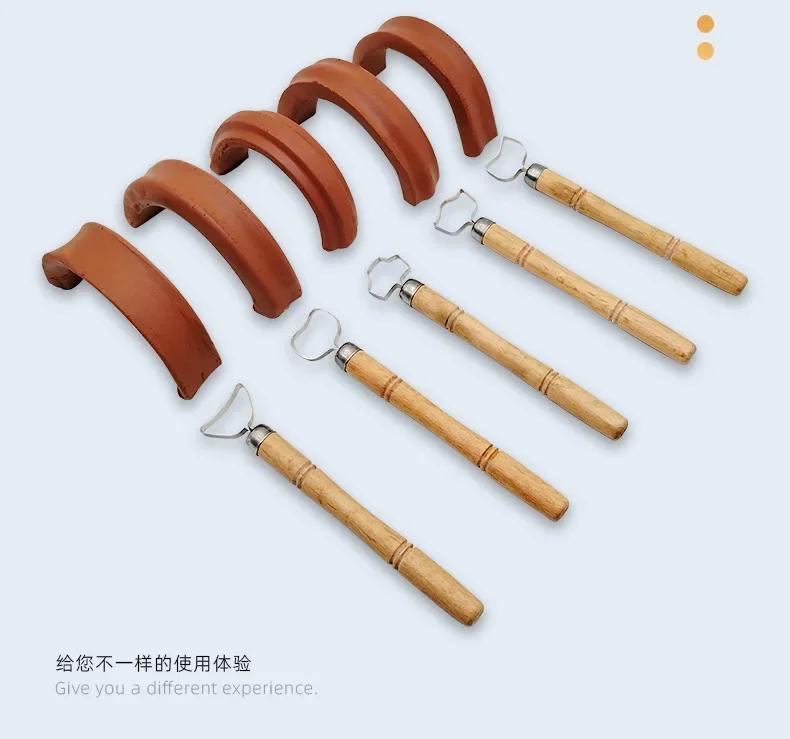 Ceramic Handle Tool Set of 5 Pieces, Water Cup, Teapot Handle Shaping, Scraper, Ceramic Making, Children's Clay Handmade