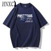 HNXC Cotton Short Sleeve T-shirt Men's Fashion Loose Half Sleeve Shirt Printed Compassionate Shirt