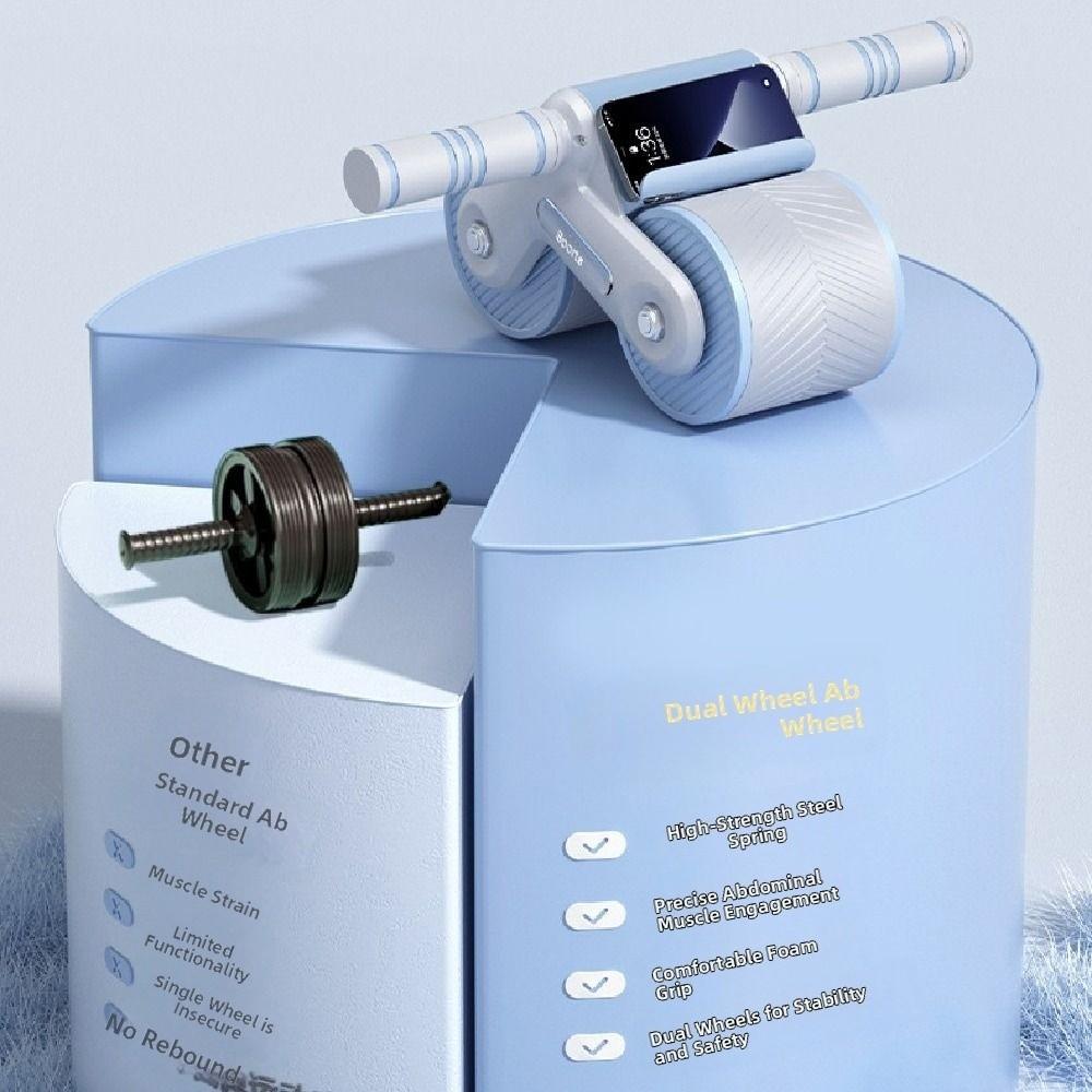 Automatic Rebound Abdominal Wheel Exerciser Anti-Slip Ab Roller Household