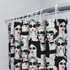 Stylish Black White Women Fashion Pattern Shower Curtain For Bathroom Decor Unisex Waterproof Fabric Bath Mats With Hooks Set Be