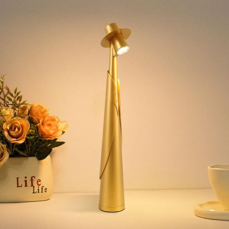 LED Table Lamp USB Rechargeable Atmosphere Lamp Bedroom Bedside Lamp Top Touch Dimming Study Lamp Light Night Portable Desk Lamp