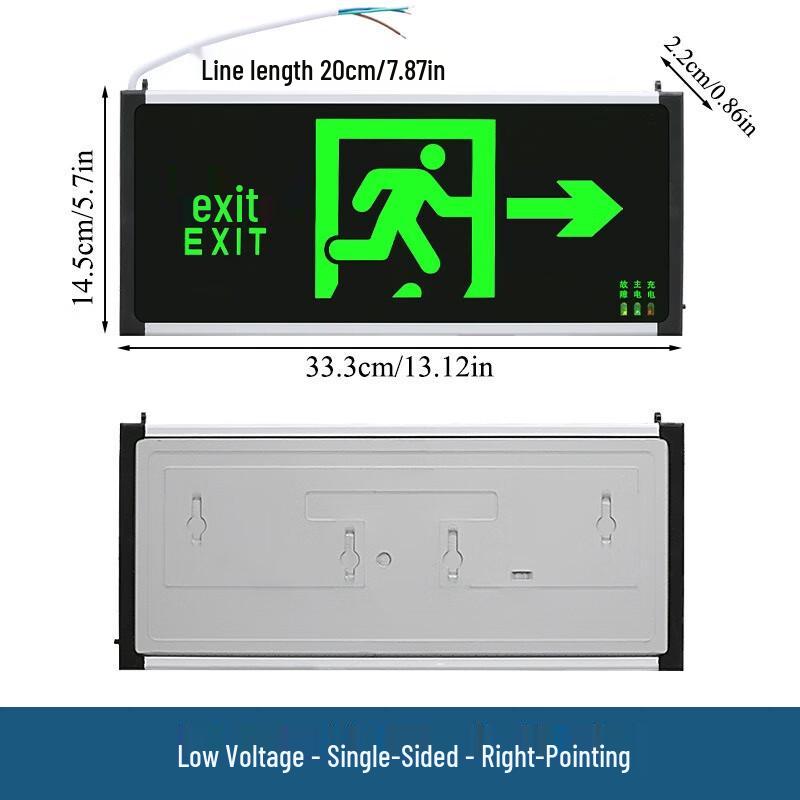 Pailide Low-Voltage LED Emergency Exit Sign