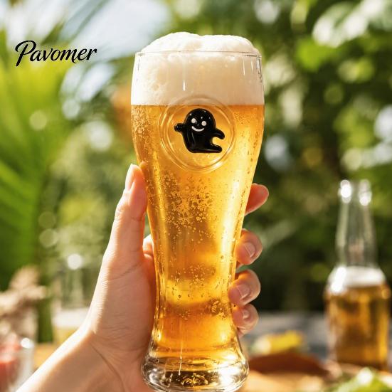 Regalo di Novità per le Feste per Amici Bicchiere da Birra da 400 ml, Tazza Bicchiere Spettrale Zucca Fantasma Gatto Nero Halloween Tè alla Frutta, Bicchieri Alti per Bar, Decorazione Cucina
