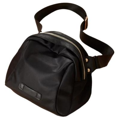 ORIJIRI Damen kleine Umhängetasche, Minimalistische Schultertasche, Bauchtasche oder Hüfttasche, Schwarz
