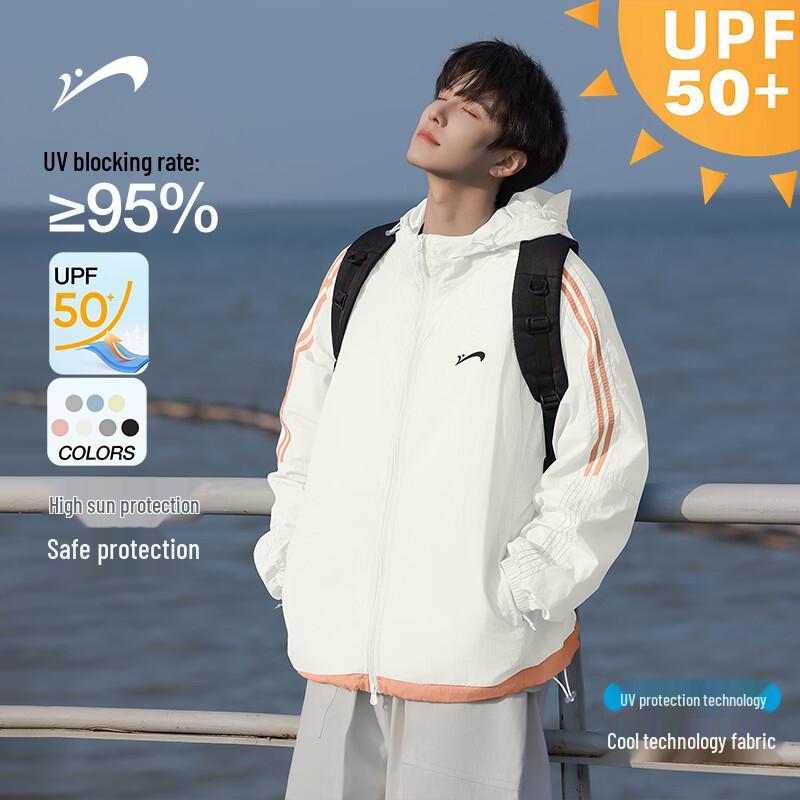 Guirenniao Men s Lightweight Cooling Striped Sun Protection Jacket S