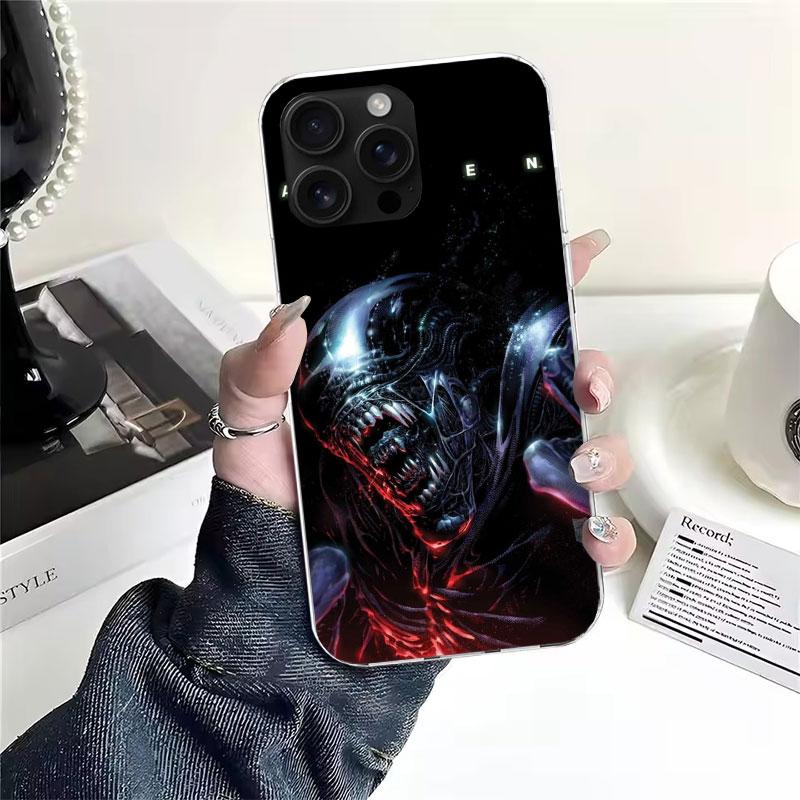 Cool A-Alien X-Xenomorph For iPhone 17 Air 16 15 14 Plus 13 Mini 12 11 Pro Max Phone Case 16E 7 Print 8 SE Fundas Cover Soft Coq
