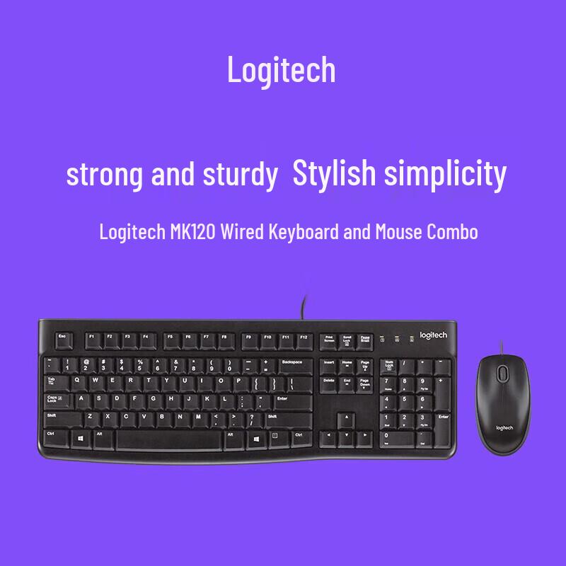 Logitech MK120 Wired Keyboard & Mouse Combo