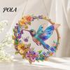 Artistic Hanging Ornament Flower Print Sun Catcher, Acrylic Colorful Owl Hummingbird Dragonfly Suncatcher, Suncatcher Ornament, Home Window