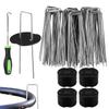 50pcs Alloy U-type Garden Staple Fence Tubing Stakes Sod Pins Galvanized Landscape Spike For Holding Lawns Barrier Ground Nail