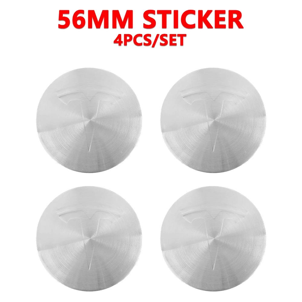 4pcs for Tesla Model 3 Model Y Badge Covers Hub Caps 4pcs 56mm Hub Center Caps for Tesla Model Y X S 2023 Auto Accessories Style
