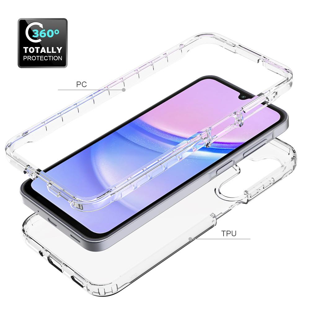 For Samsung Galaxy A16 5G/A16 4G Case TPU+PC 2-in-1 Drop-Proof Clear Phone Cover