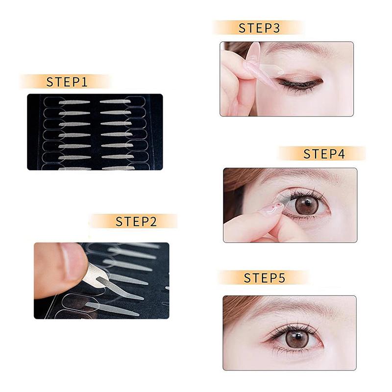 Augenlid-Lifting-Streifen Klar Formgebend Große Augen Langanhaltend Unsichtbar Natürlich Selbstklebend Doppel-Falte Augenlid-Klebeband Aufkleber Make-up Werkzeuge