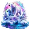 Polar Bear House In The Snow Wooden Puzzle Irregular Small Animal Pieces Flat Wooden Puzzle