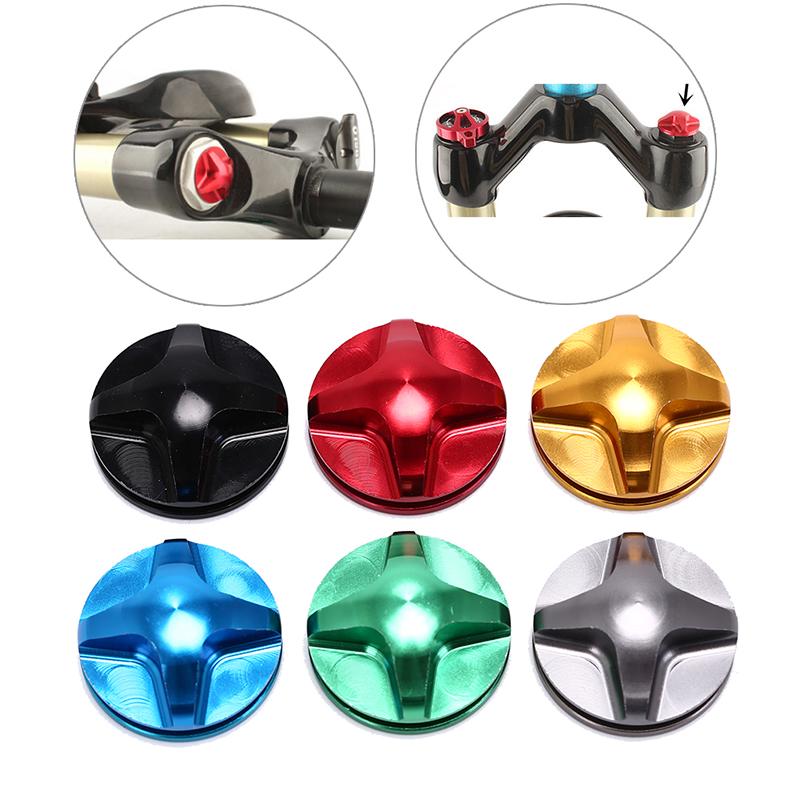 Buy Bicycle Fork Cover Front Gas Shoulder Caps Aluminum Alloy Nozzle