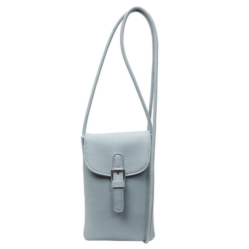 

Оптовая продажа 2025 новая трендовая мини-сумка для мобильного телефона для выхода в свет, нишевая однотонная универсальная на плечо, сумка-мессенджер, маленькая квадратная сумка синий