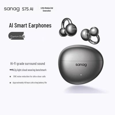 SANAG S7S AI Open-Ear Clip-On Bluetooth Headphones