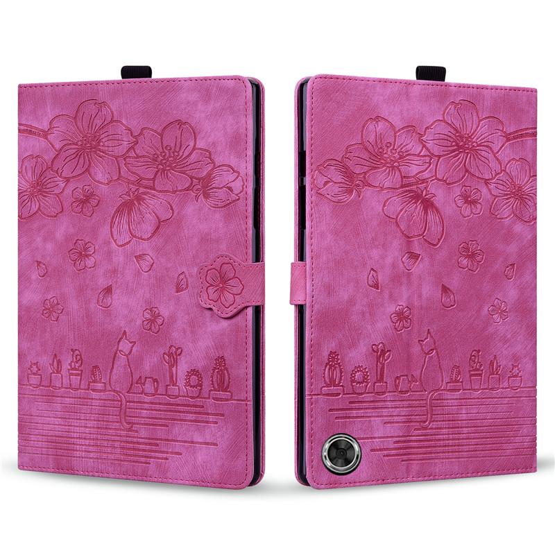 

Чехол для планшета Fire Max 11, чехол 13-го поколения с милым котом и цветочным тиснением, магнитная книжная оболочка для Fire Max 11 дюймов, 2023, чехол for Fire Max 11 розы красного