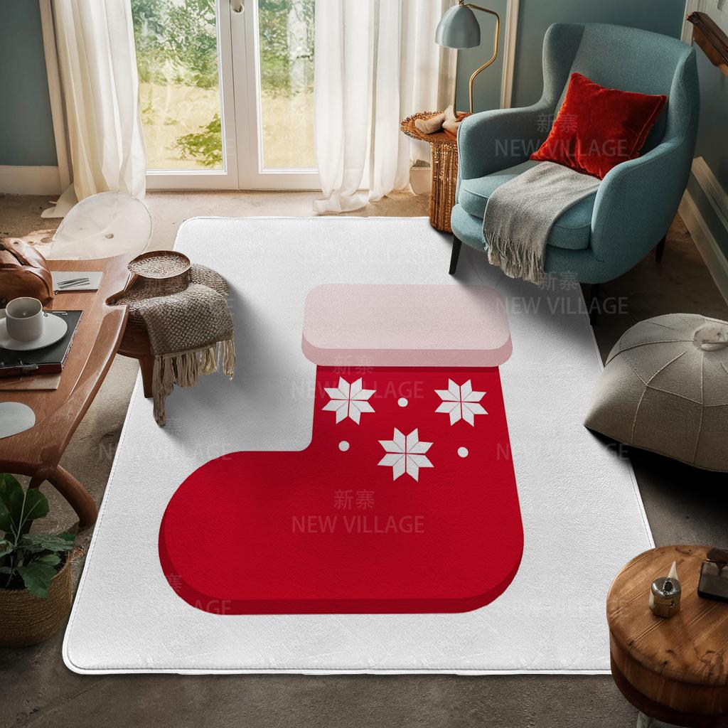House Entrance Carpet Home Door Mat Living Room Bath Foot Bathroom Non-slip Water Absorption Rugs Bath Merry Christmas Winter