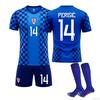 Koszulka wyjazdowa Chorwacji na Mistrzostwa Świata 2026 Nr. 10 Modrić zestaw koszulek piłkarskich transgraniczny jersey męski