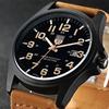 Korean Fashion Trend SOKI Quartz Personality with Calendar Matte Leather Simple Men's Casual Watch