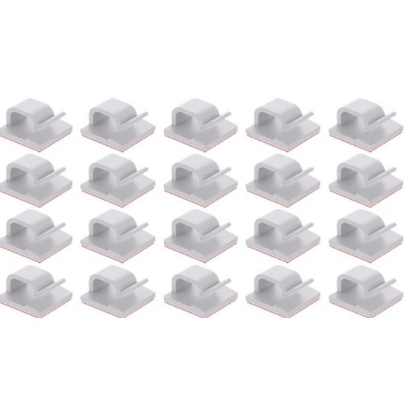 

50/20/10 шт. зажимы для органайзера кабеля, держатель для намотки проводов, зажим для шнура наушников и мыши, защитные крючки для управления, настольный зажим White 20PCS
