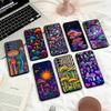 Trippy Psychedelic Mushrooms Phone Case For Samsung S25,24,23,22,30,21,10,9,Ultra,Plus,Lite,FE,4,5 G Soft Black Case