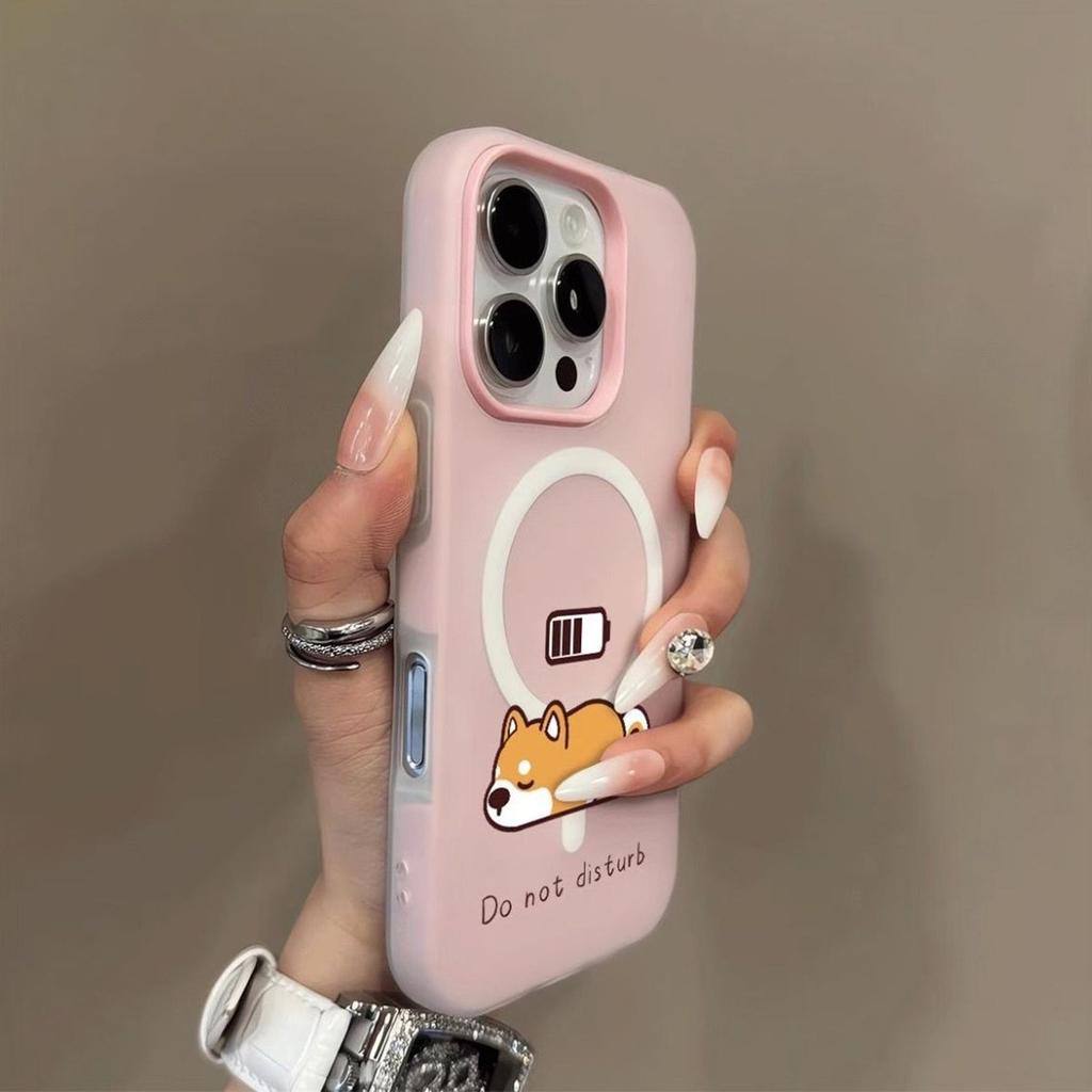 Želé Magnetický Dva v jednom Pouzdro na mobilní telefon Matný Tvrdý Skořepina Plně kryté Okraje Velký Otvor Pár Personalizovaný TPU Kreslený Ins Styl