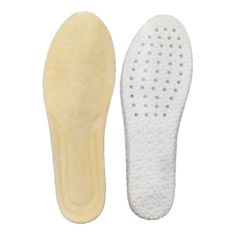 Men's and Women's Breathable Plush Insoles: Thickened, Super Soft, Lamb Wool, Deodorizing, Sweat-Absorbing for Long-Term Comfort and Warmth.