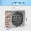 Air Conditioning Refrigerator Small With Shell Copper Tube Aluminum Fin Condenser With Fan Cooling Cooling 2*6*155