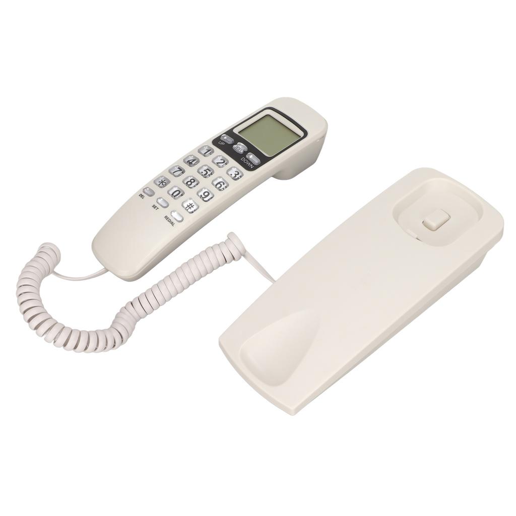 KXT777CID Corded Wall Phone Calendar LCD Display Redial Function Landline Corded Telehone for Hotel Home Office