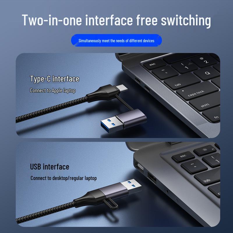 Five-in-One USB 3.0 Docking Station & Card Reader for Laptops, Tablets, Phones - Multifunctional Hub Expander