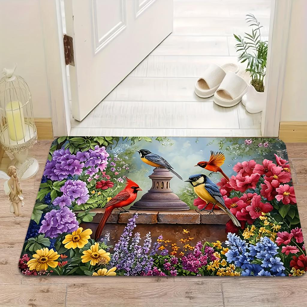 1 Stück Blumenmuster Küchenteppiche Rutschfeste Fußmatten Pop-Design Badezimmerteppich Badematte Teppich für Zuhause Spüle Wäsche Dekor