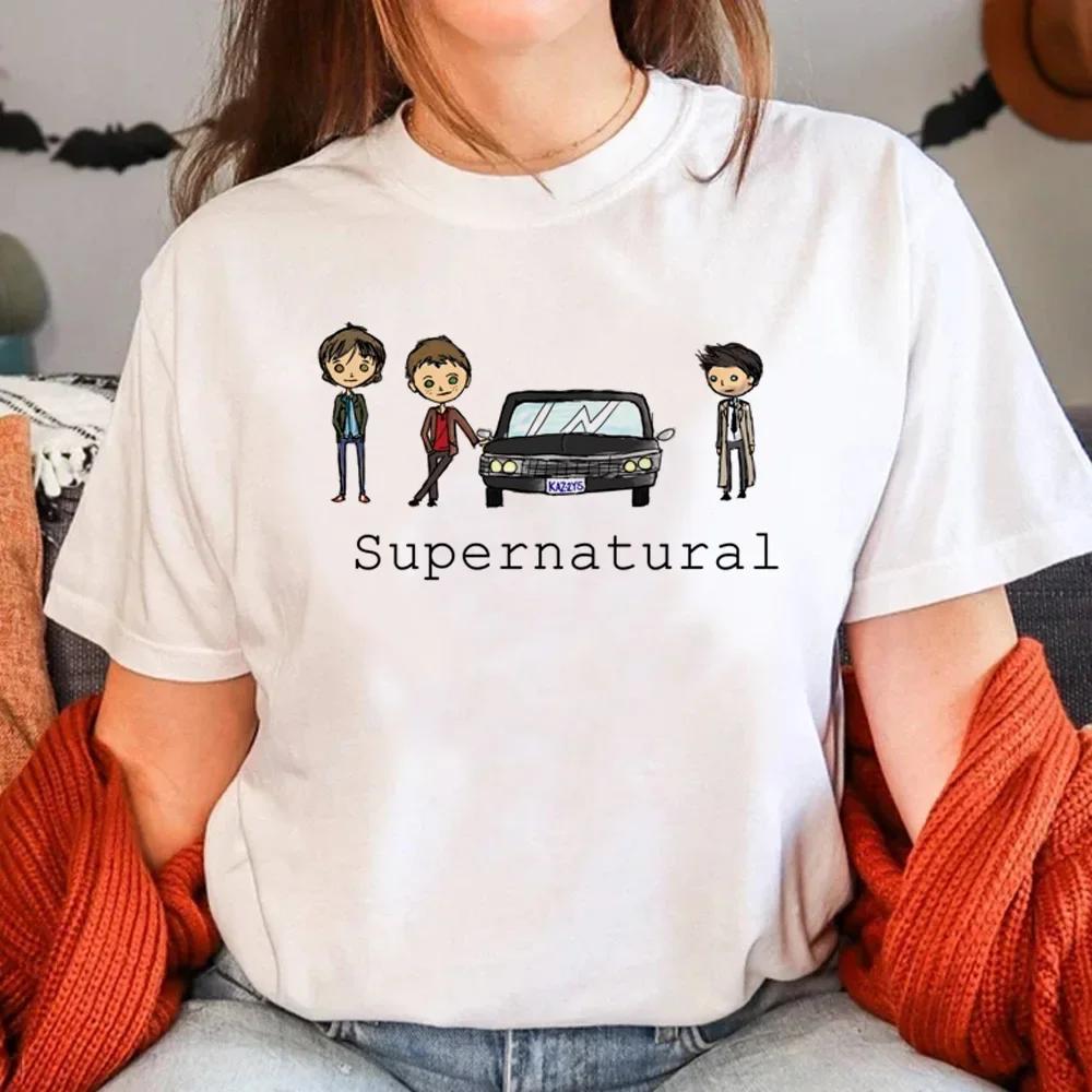 Supernatural T-shirts Women Japanese T-shirts Female Anime Funny Clothing