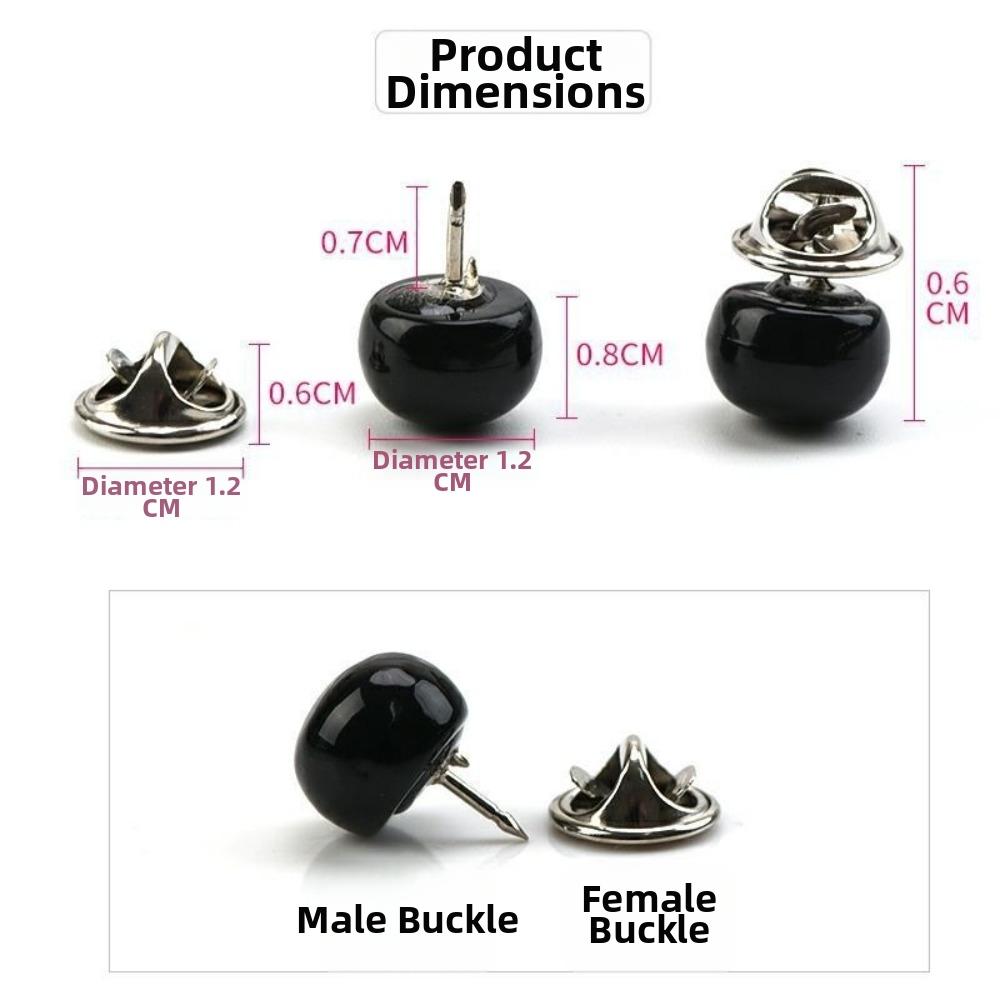 10pcs Imitation Pearl Pearl Button Pins Fixed Pin Button Brooch Pins  For Clothes Decor